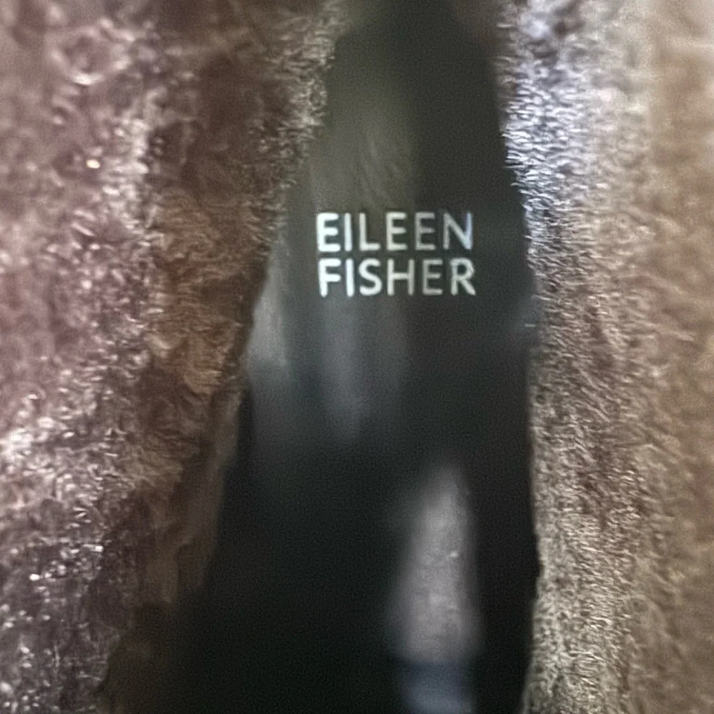 Eileen Fisher Alpine Boots Booties Wedge Black Size 8.5